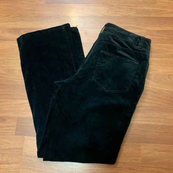 Liz Claiborne black stretch/bootcut corduroy pants boho dark academia western - Picture 1 of 13